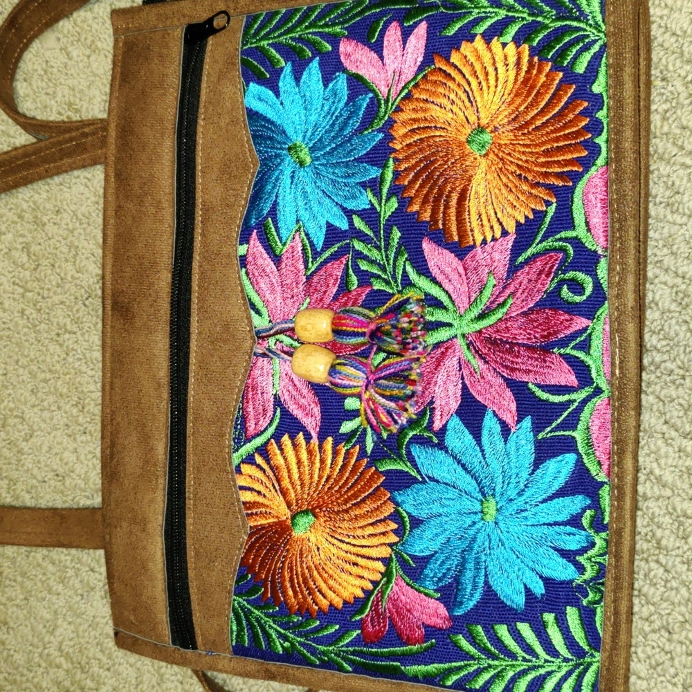 Cute embroidered Vibrant Floral Purse/Handbag